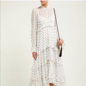 Zimmermann Zippy Tiered Polka Dot Midi Dress